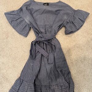 Women's Blue Striped Dress